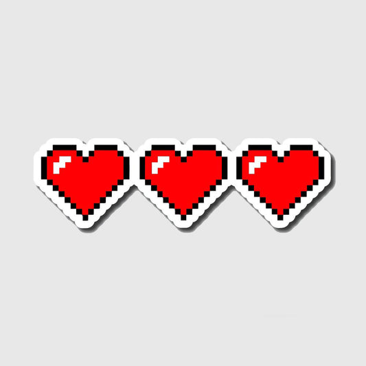 Pixel Hearts Sticker