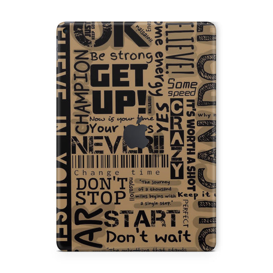 ipad skin with motivational quotes design