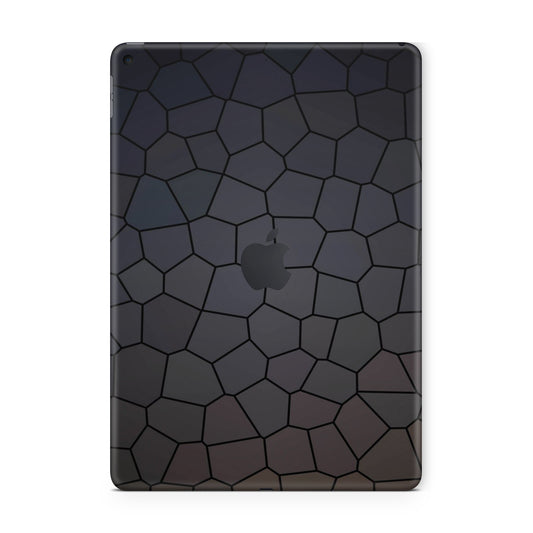 Ipad skins - black digital stones geometric pattern