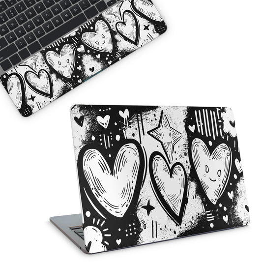 Emo Hearts Laptop Skin