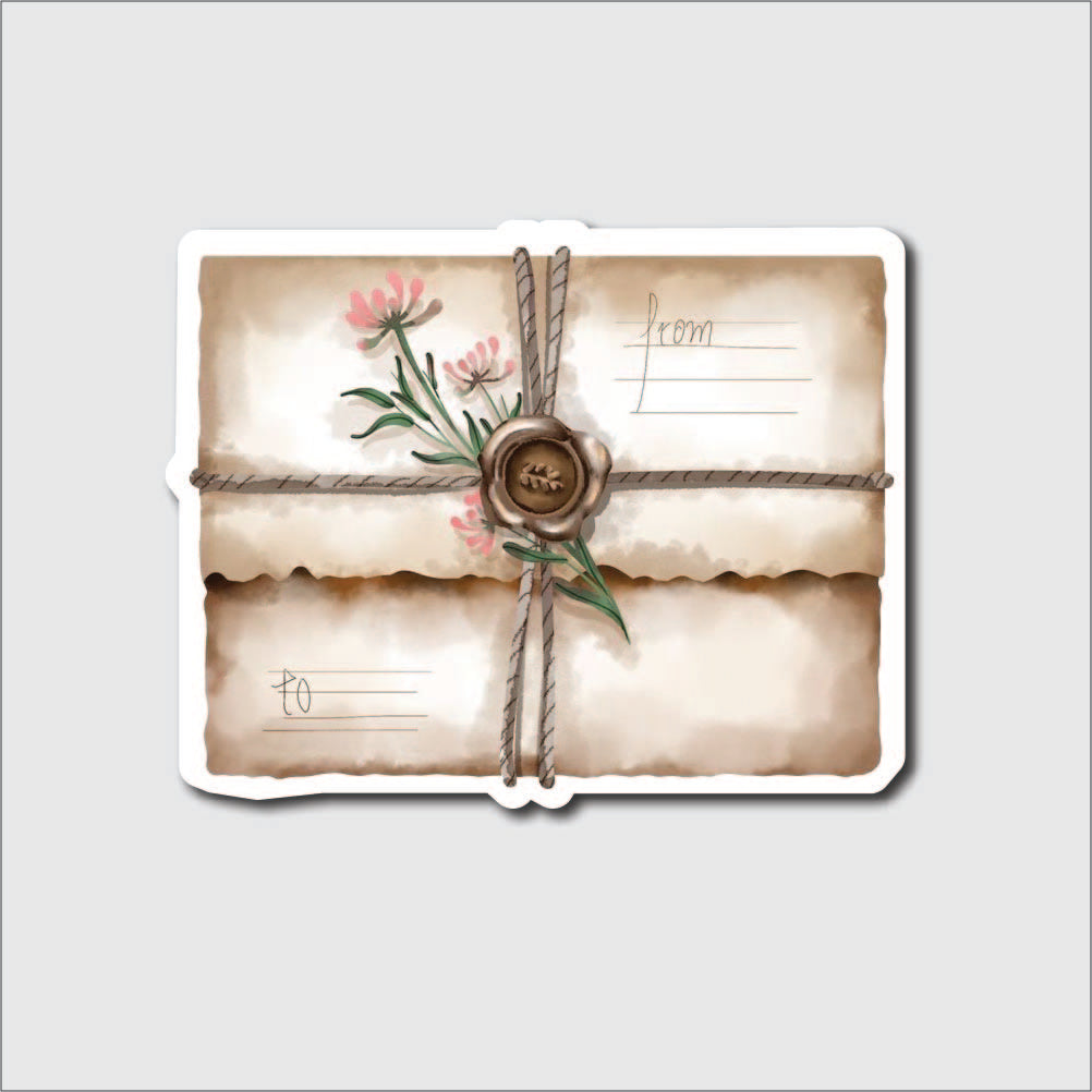 Vintage Envelope Sticker
