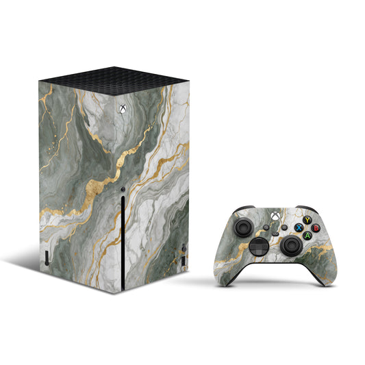 Xbox Series X/S Golden White Marble Skins