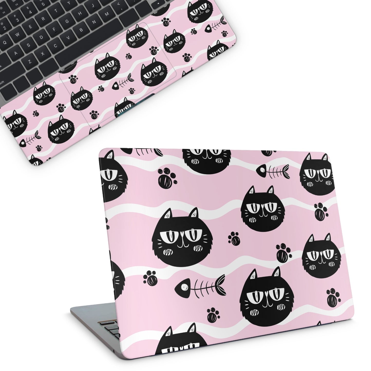 Girly Cat Laptop Skin