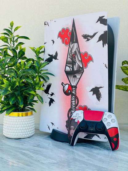 PS5 Skin - Naruto Itachi Knife Kunai Skin with white background