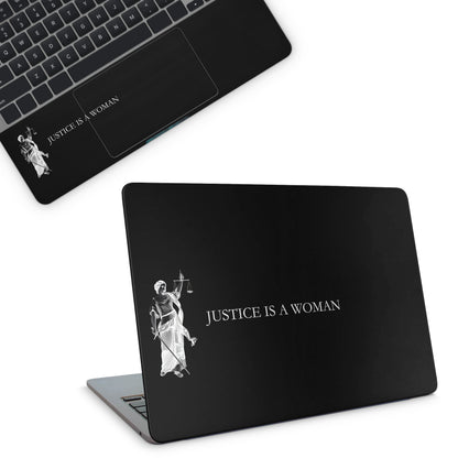 Justice Is A Woman Laptop Skin