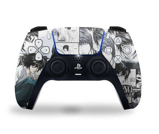 PS5 L Lawliet Manga Controller skin 2x