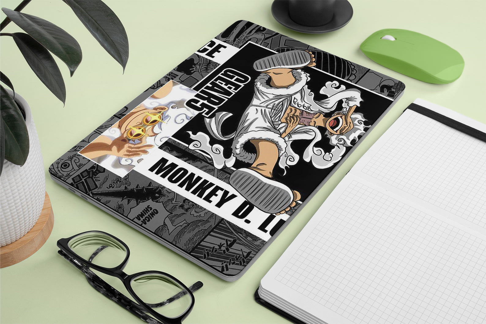 one piece luffy gear 5 macbook skin