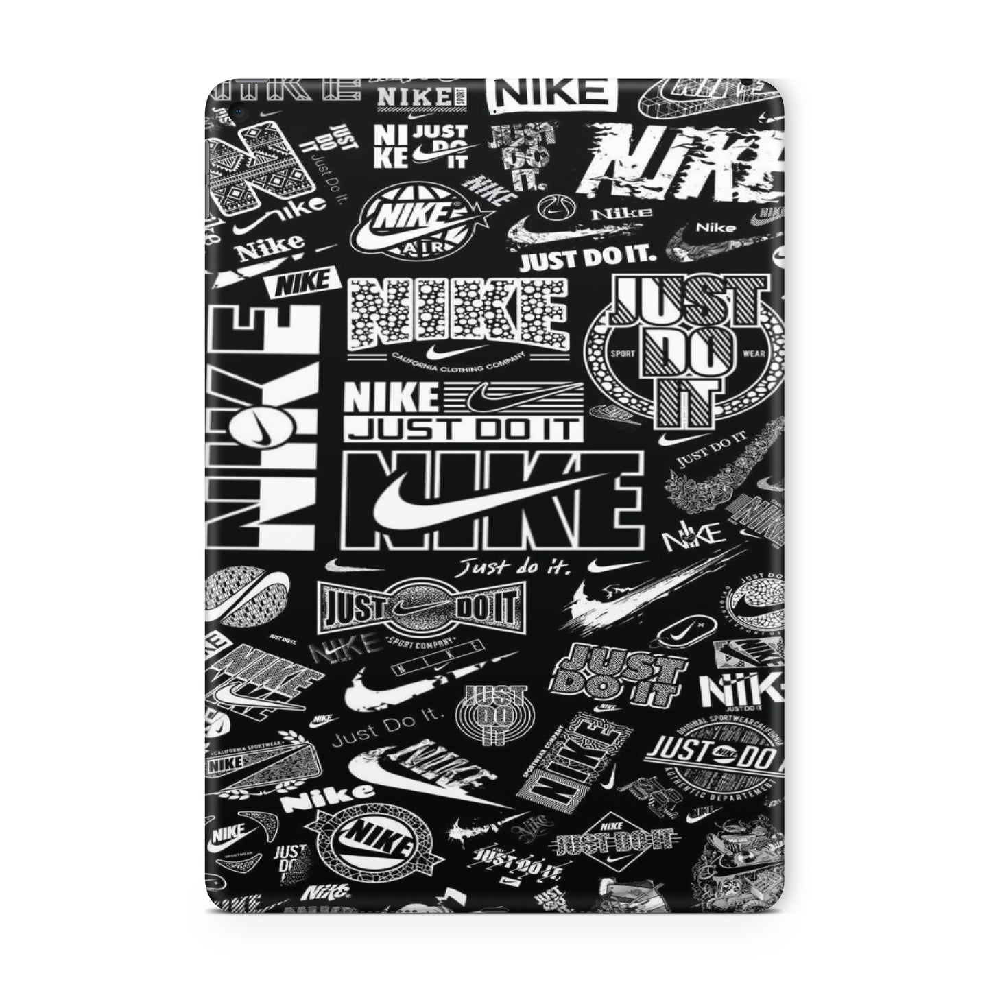 ipad skin - black nike graffiti with quotes