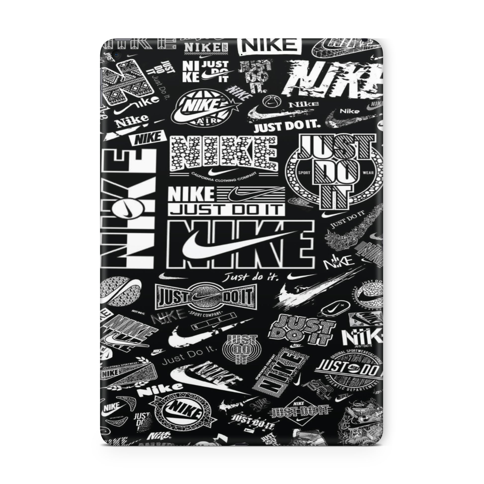 ipad skin - black nike graffiti with quotes