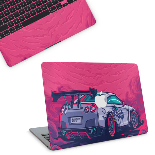 Macbook Skin - sportscar nissan gtr anime style