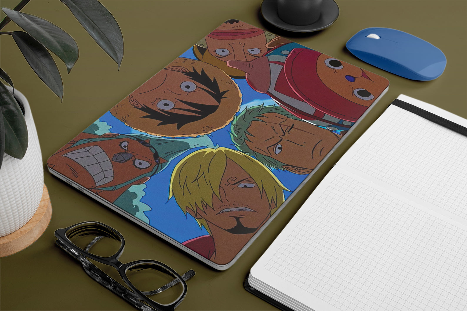 Laptop Skin - One piece characters luffy zoro 