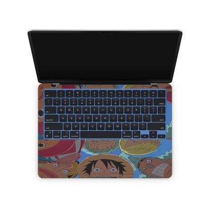 Macbook Skin - One Piece Characters Luffy Zoro inside