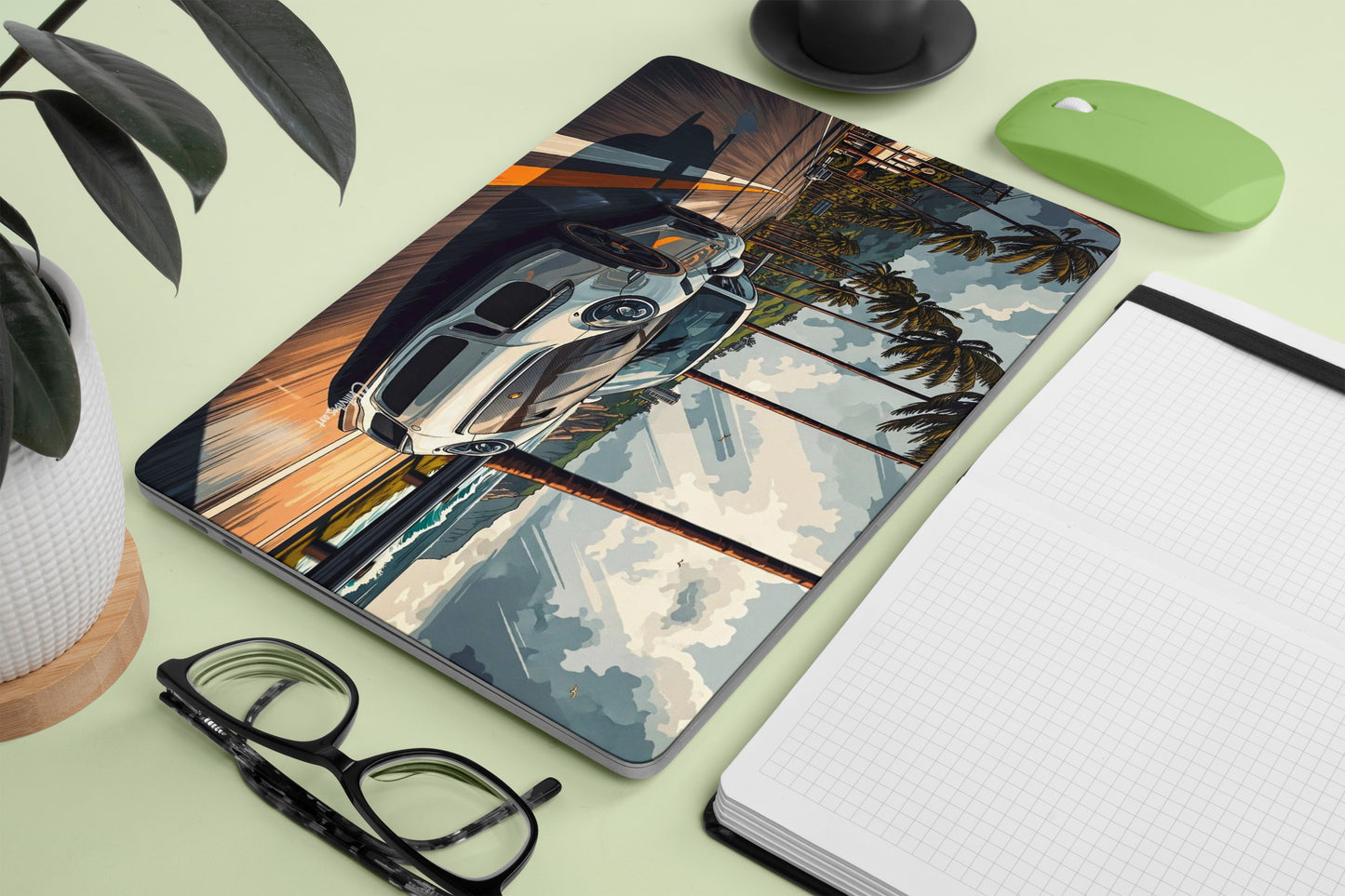 Aesthetic Porsche Laptop Skin