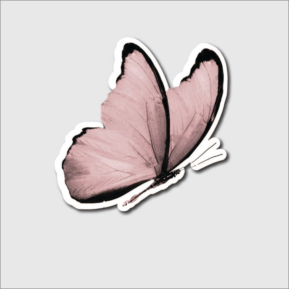 Pink butterfly sticker