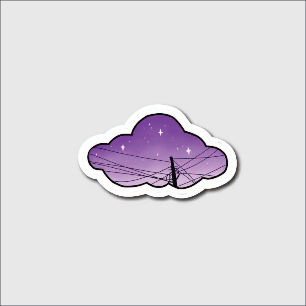 Purple Night Cloud Sticker