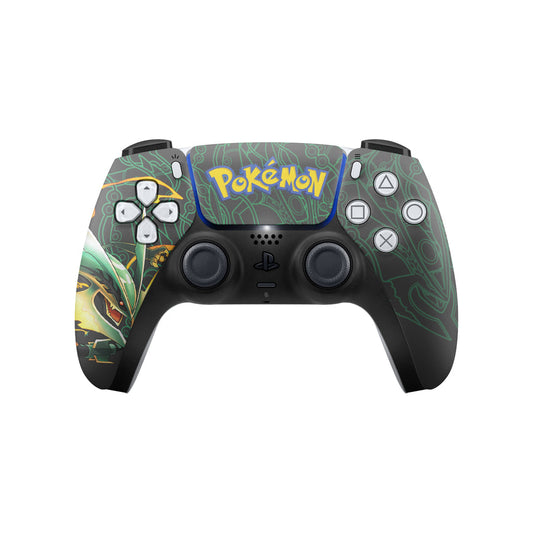 ps5 controller skin with pokemon rayquaza design