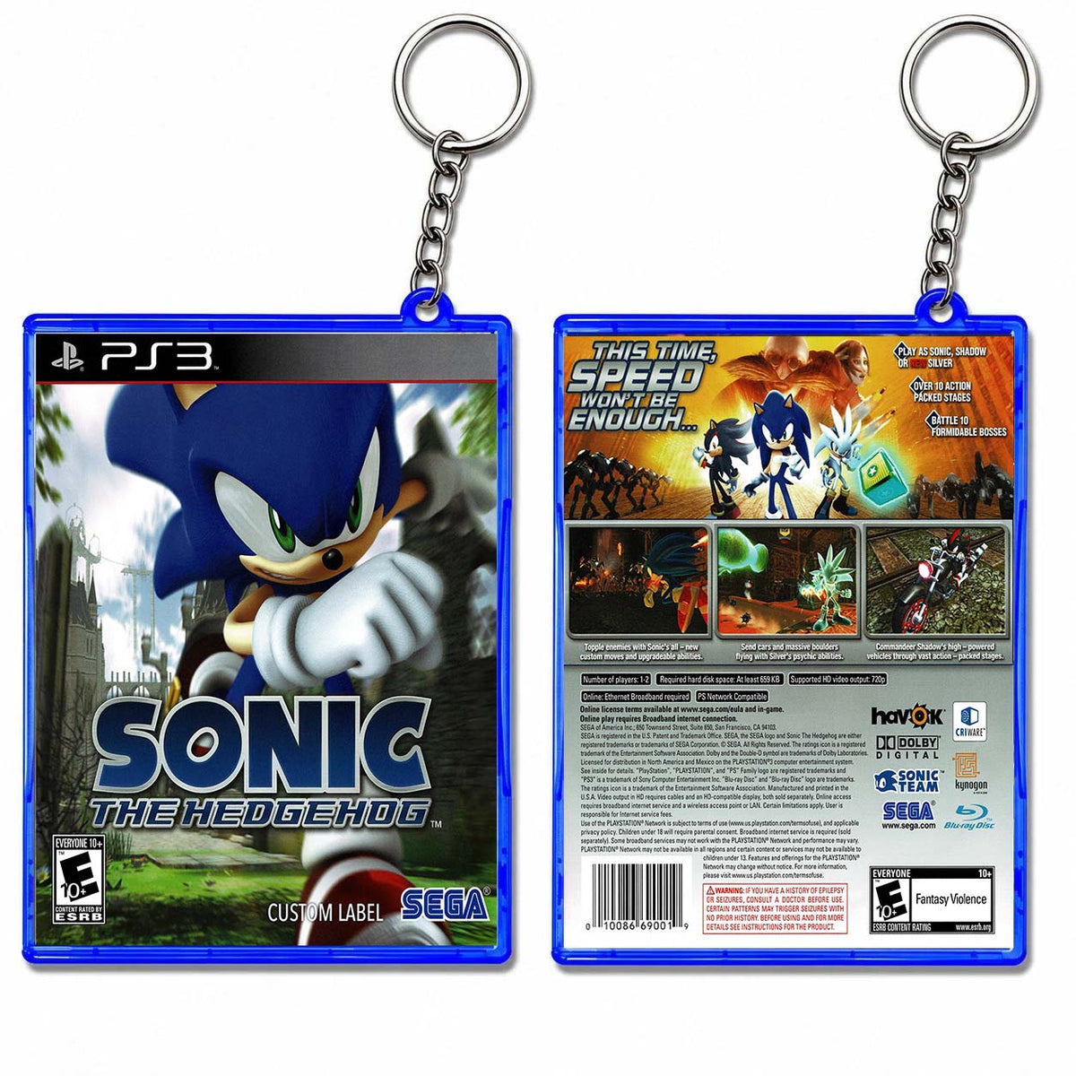 Sonic The Hedgehog Keychain