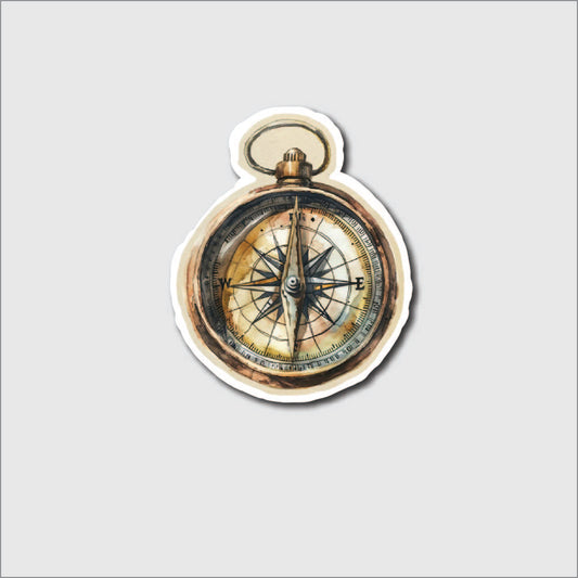 Vintage compass sticker