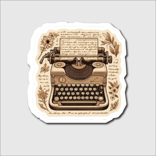 Vintage Typewriter Sticker