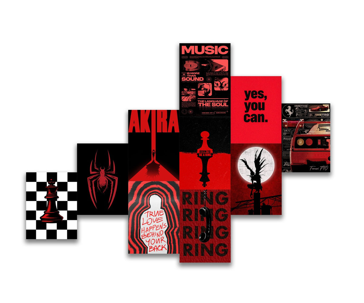 Aesthetic Red Poster Set (x10 A5)
