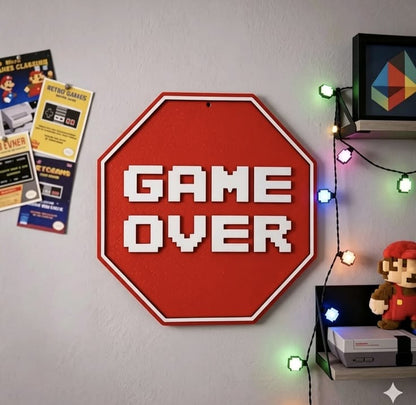Game Over Acrylic Sign