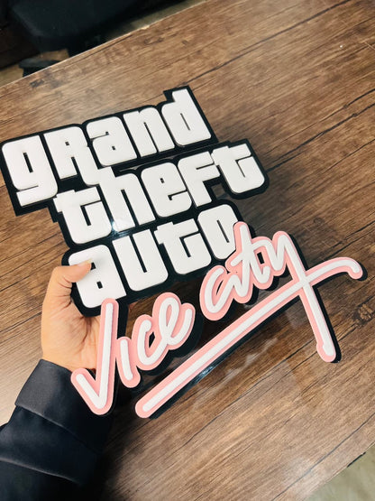 GTA Vice City Acrylic Logo