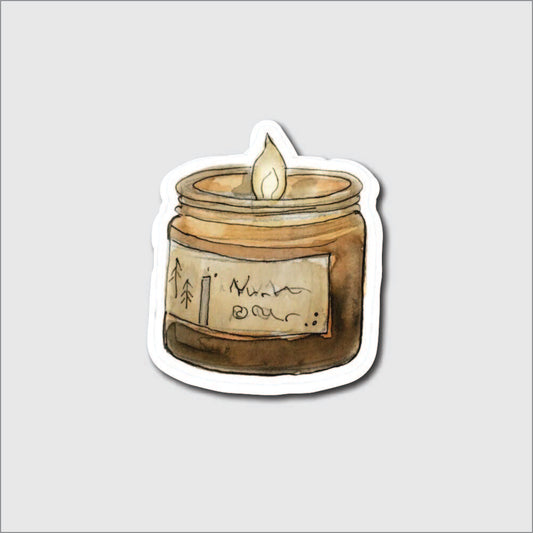 Vintage candle sticker