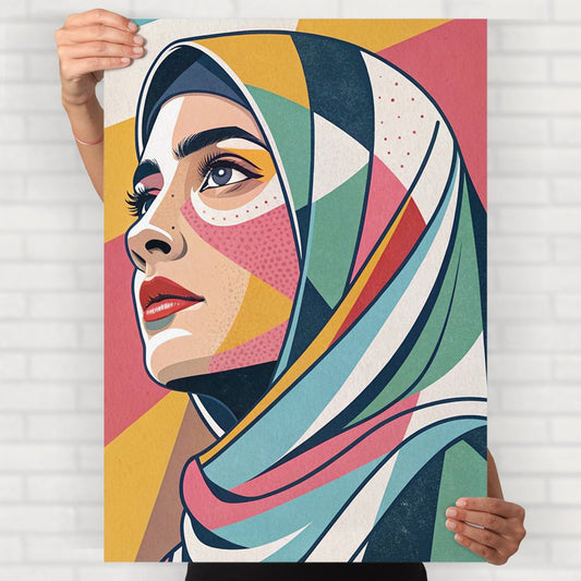 Abstract Hijabi Poster - Posters