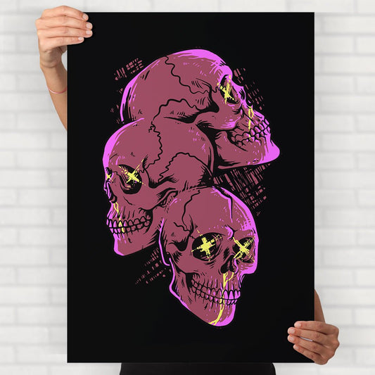 Aesthetic Pink Skull Poster - Posters