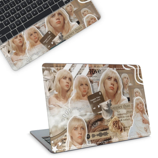 Billie Eilish Layout Laptop Skin - laptop skins
