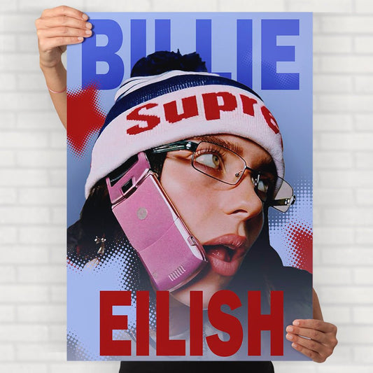 Billie Eilish Retro Poster - Posters