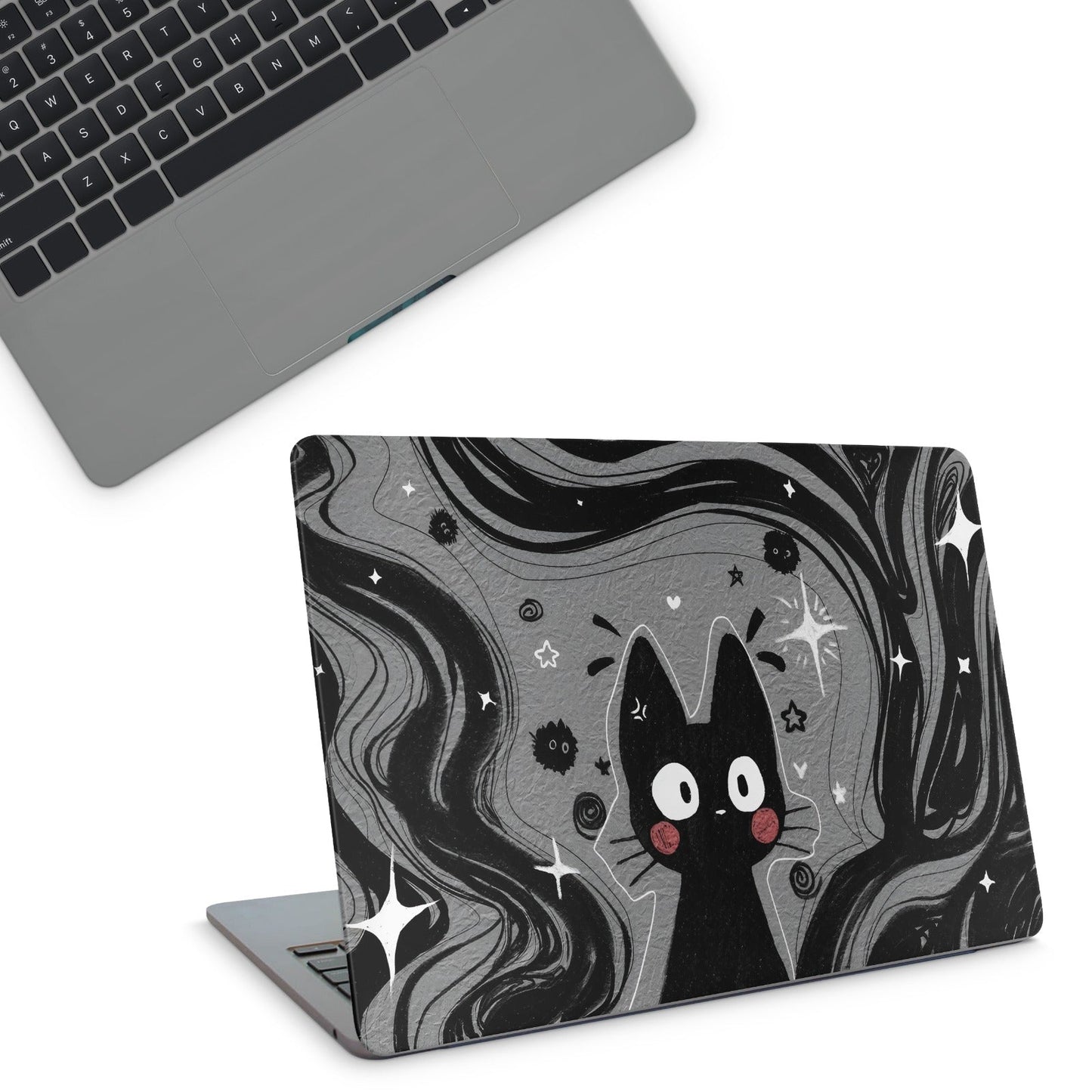 Black Cat Laptop Skin - laptop skins