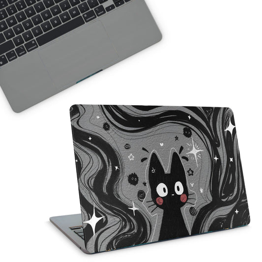 Black Cat Macbook Skin - macbook skins