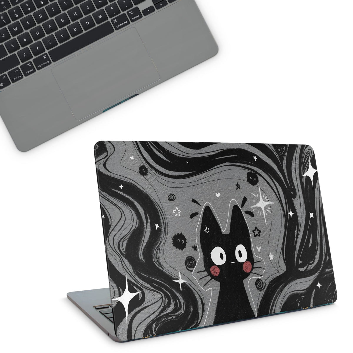 Black Cat Macbook Skin - macbook skins