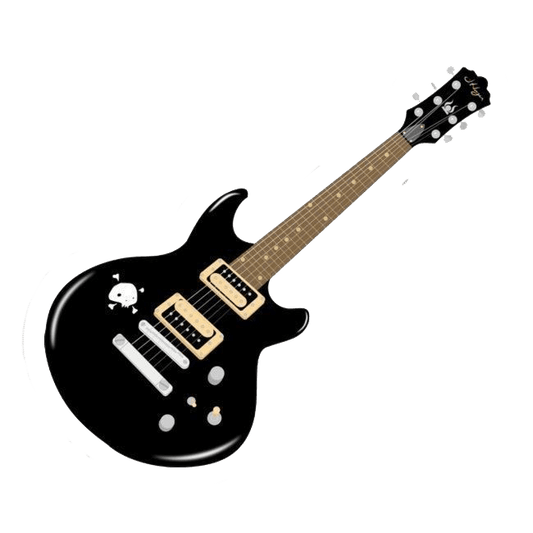 Black Guitar Sticker - sticker