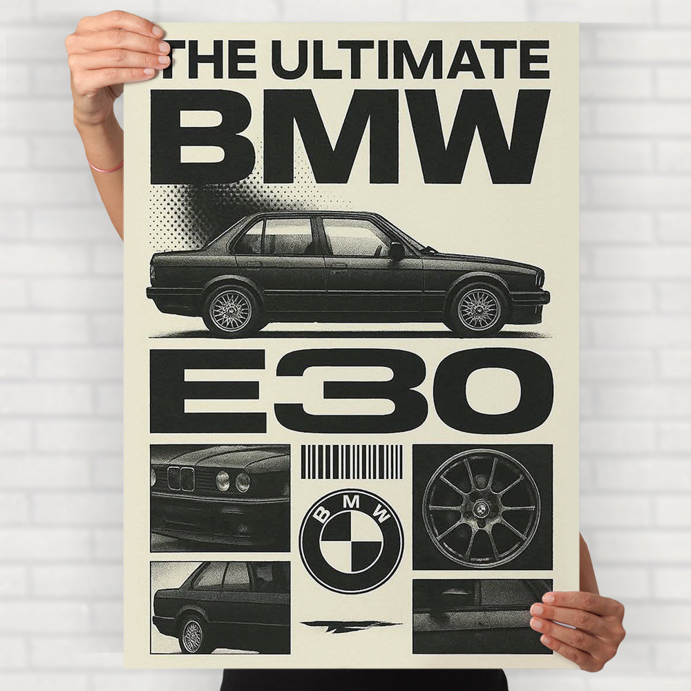 bmw e30 poster