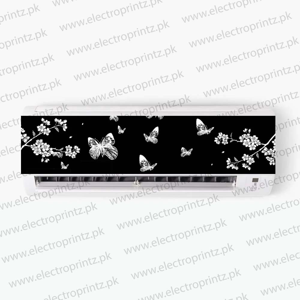 Butterflies & Flowers AC Sticker - ac sticker