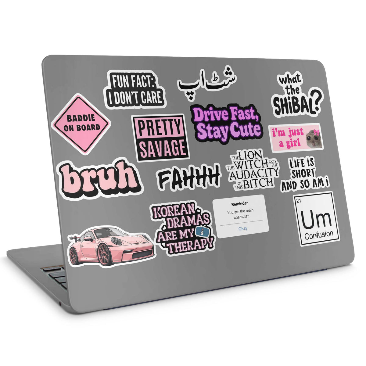 15 Car Girl Stickers Pack