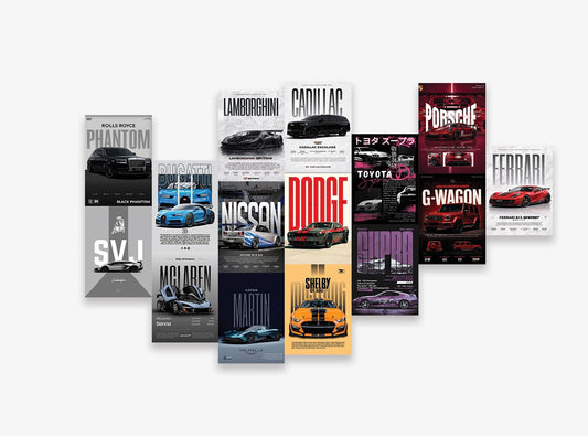 Cars Posters Set (x15 A5) - Poster set