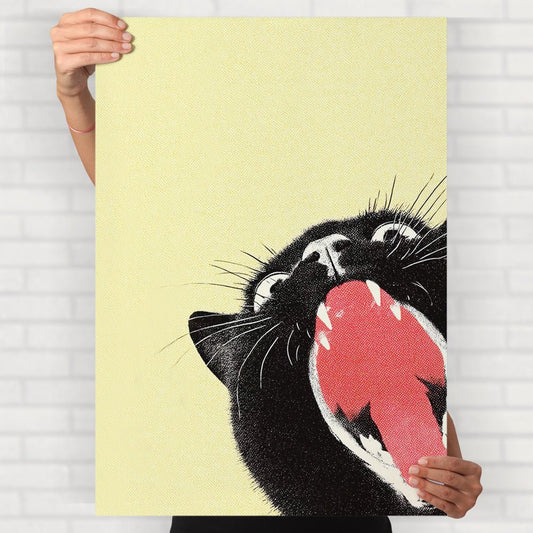 Cat Yawning Poster - Posters