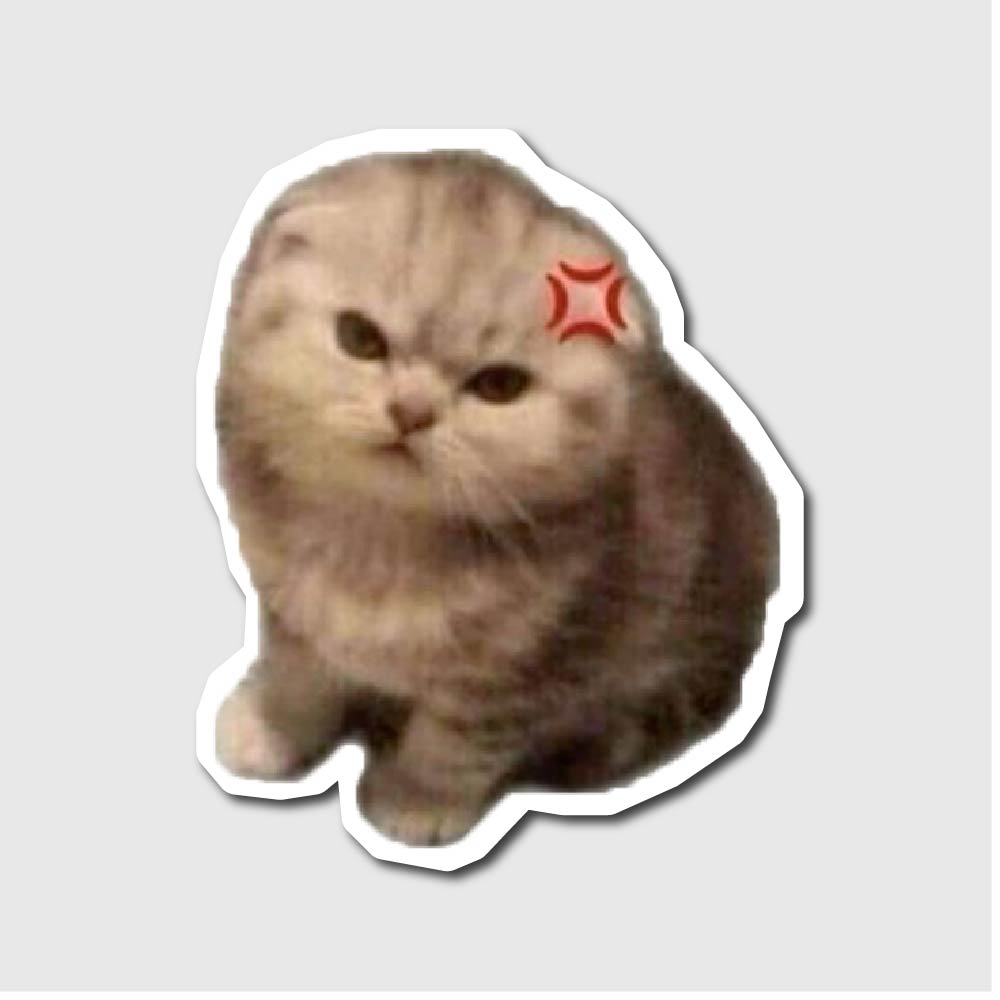 Angry Cat Sticker