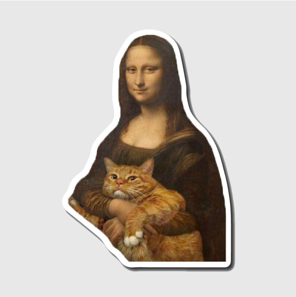 Mona Lisa Cat Sticker