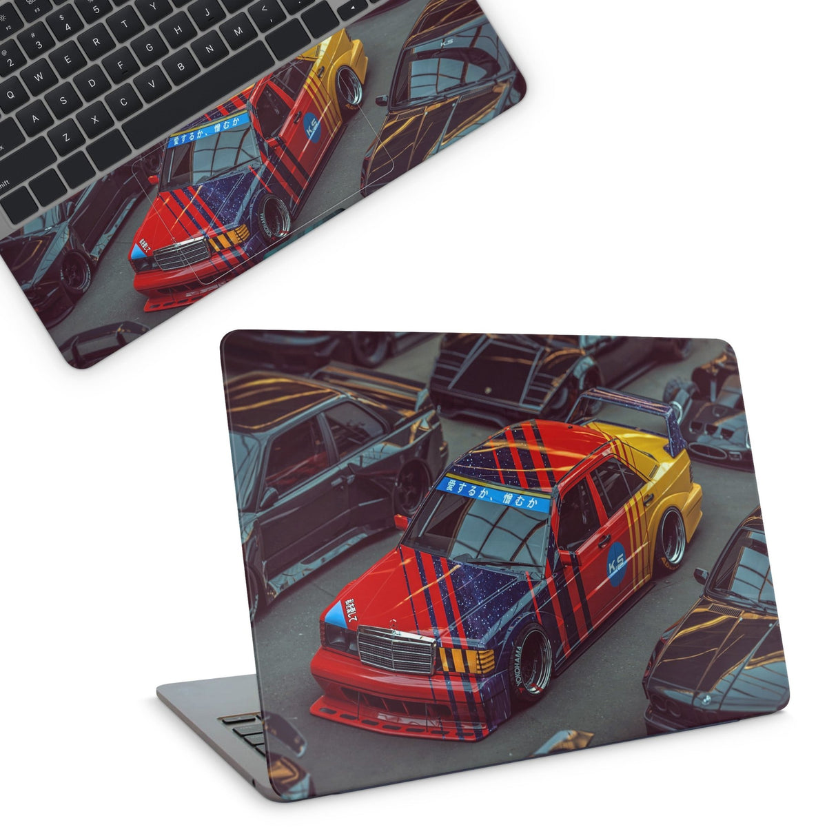 Colorful Mercedes Laptop Skin - laptop skins