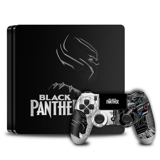 Ps4 Black Panther Console and Controller skin Combo 