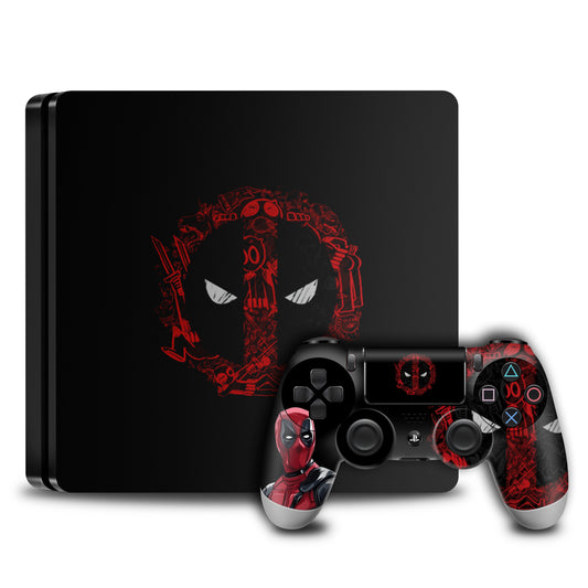 Ps4 Deadpool Console and Controller skin Combo 