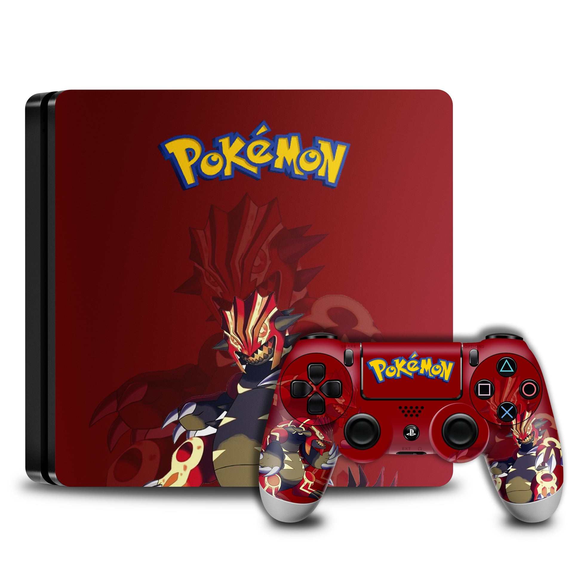 pokemon groudon console and 2 Controller skins  