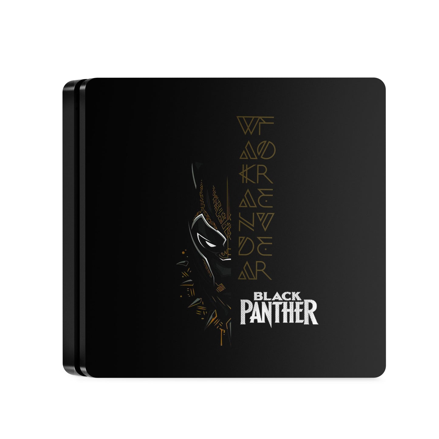 PS4 Black Panther Console Skin( Golden Pattern )