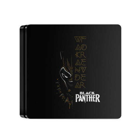 PS4 Black Panther Console Skin( Golden Pattern )