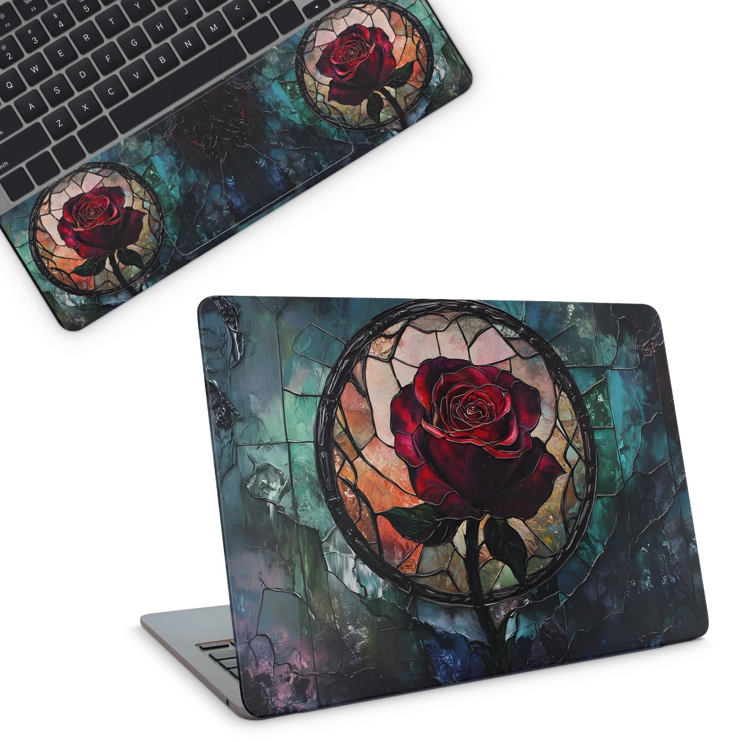 Crimson Bloom Laptop Skin - laptop skins