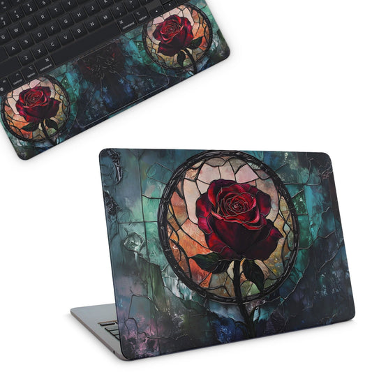 Crimson Bloom Macbook Skin - macbook skins